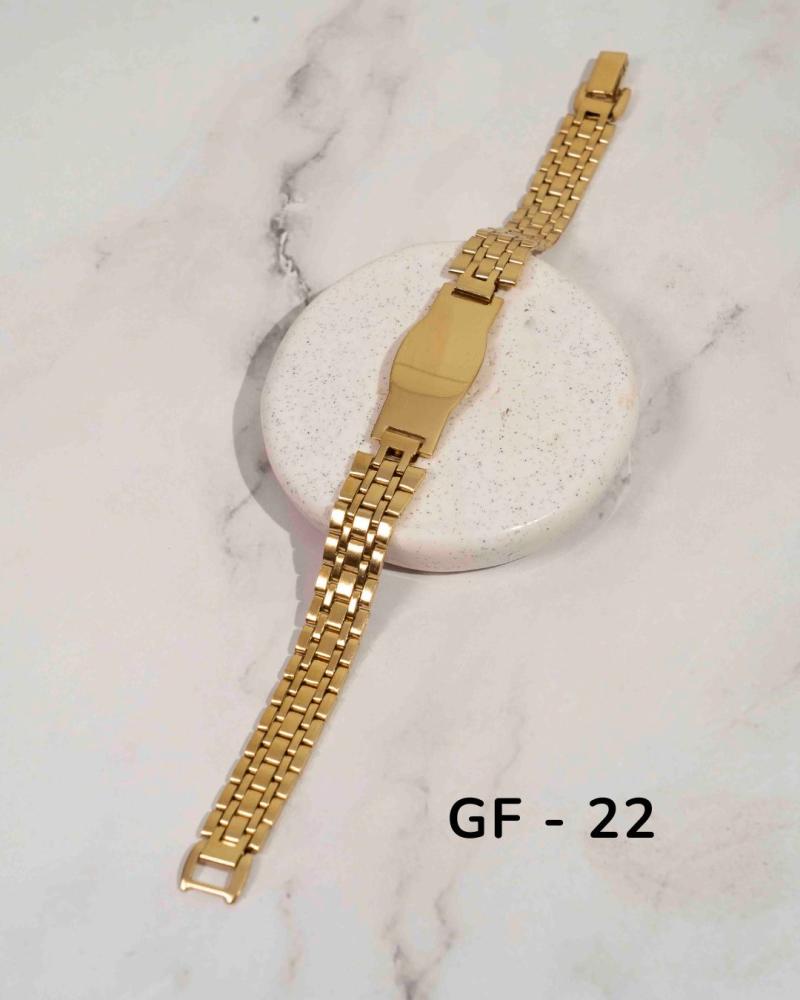 Pulsera identidad en acero dorado GF22