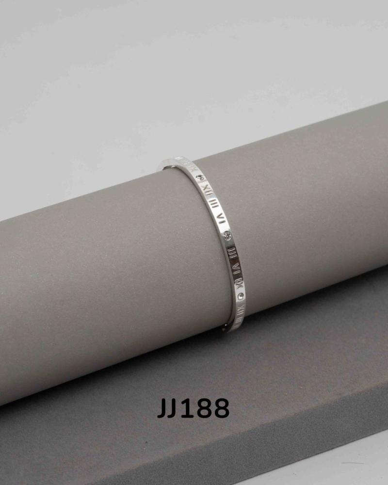 Pulsera esclava en acero blanco JJ188