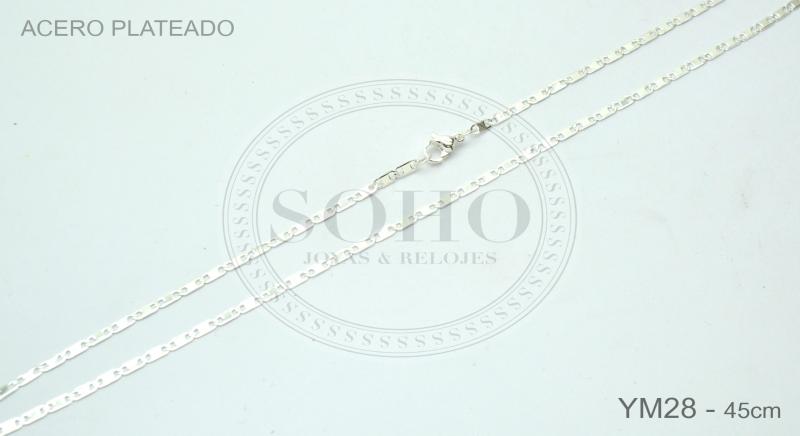 Cadena en acero blanco YM28