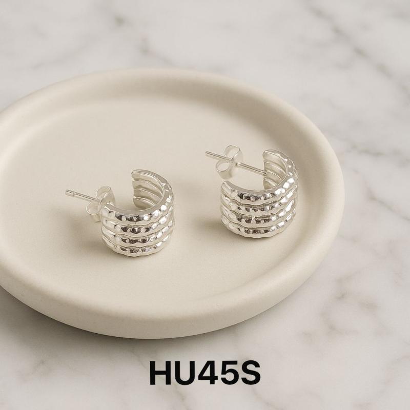 Aro argolla acero blanco HU45S