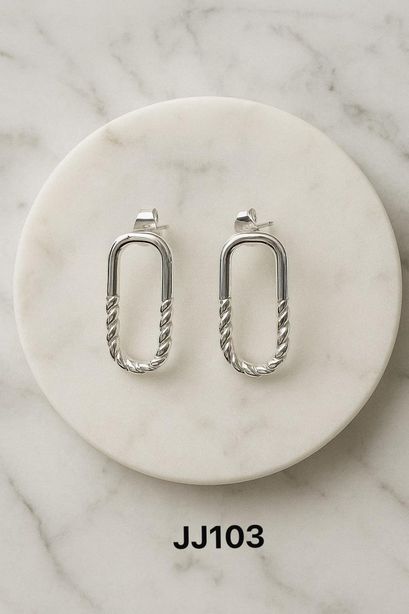 Aros en acero blanco JJ103