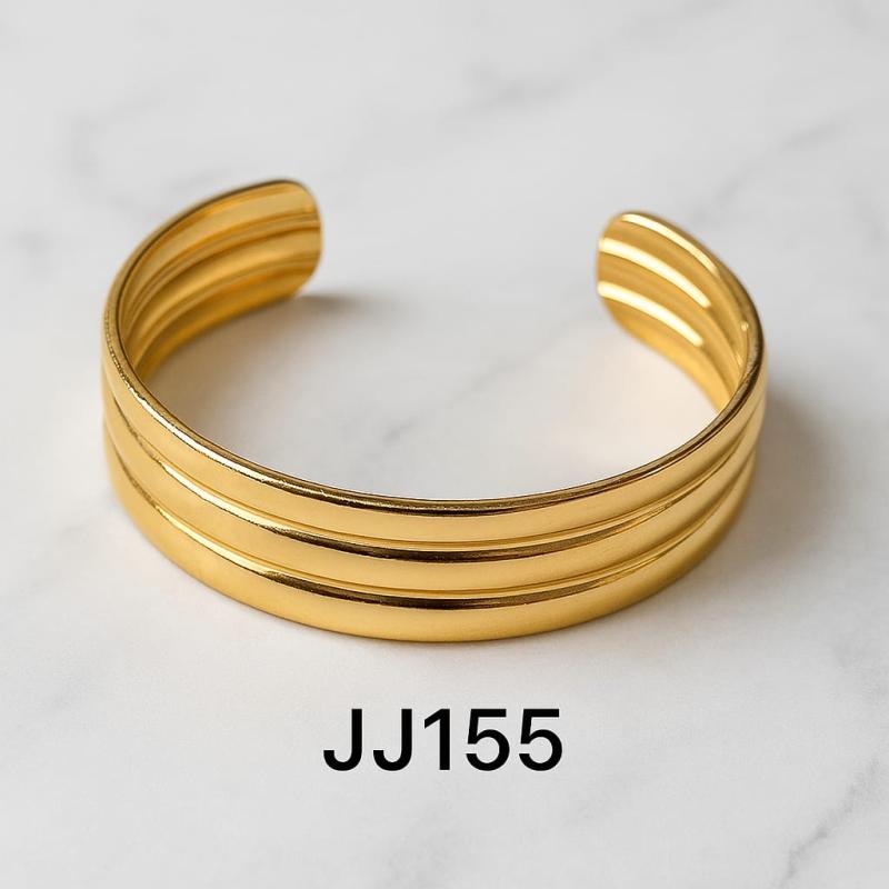 Esclava en acero dorado JJ155