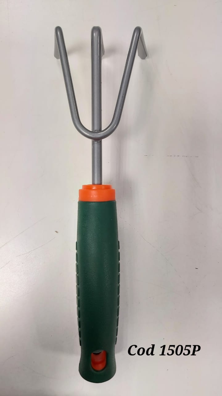 Rastrillo de Mano 3 Púas Mango Plástico