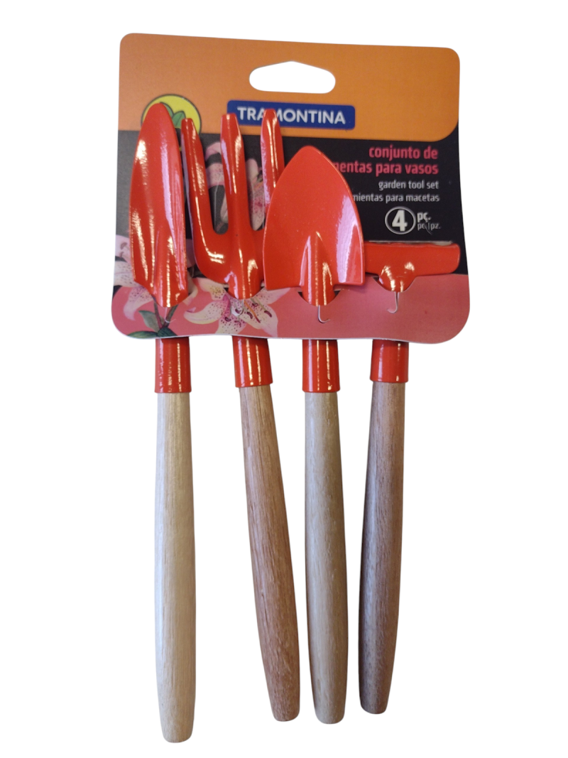Juego de Herramientas de Jardín y Maceta 4 Piezas