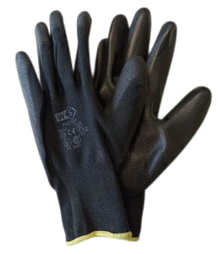 Guante Strech Baño PU Negro Talle 10