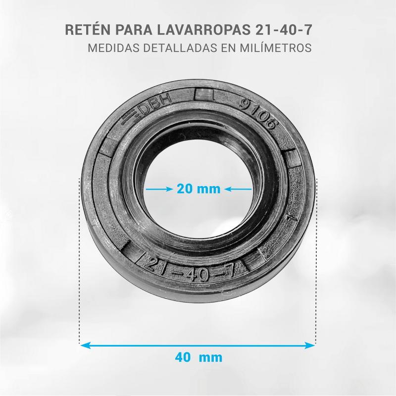 Kit eje soporte rulemanes, retén y tornillos para lavarropas Drean 510 2 planos