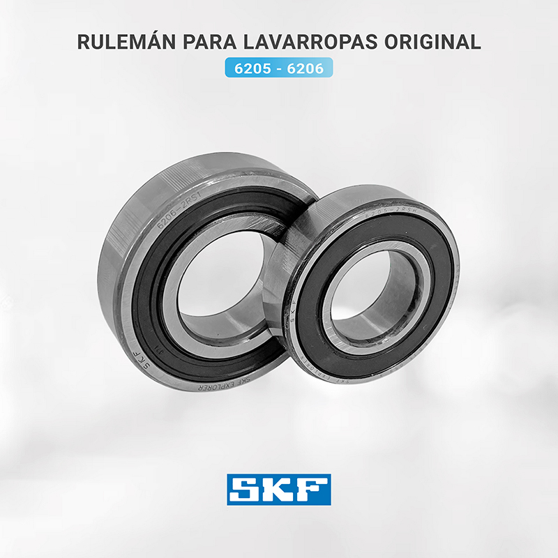 Kit eje soporte tambor para lavarropas Patrick LPK06E10 con rulemanes y retén