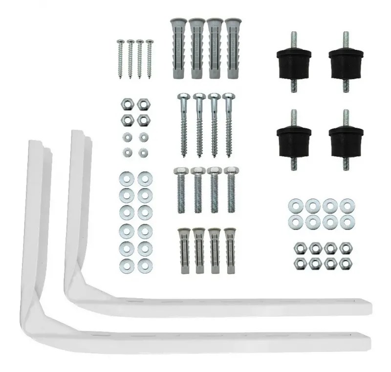 Kit mensulas reforzadas de 49 cm para aire acondicionado con tacos y tornillos