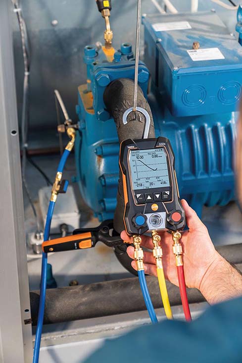 Kit manifold digital Testo 550s bluetooth + dos sondas de temperatura inalámbricas y maletín