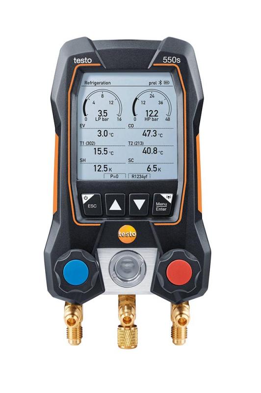 Kit Completo manifold digital Testo 550s bluetooth + dos sondas de temperatura inalámbricas, mangueras y maletín