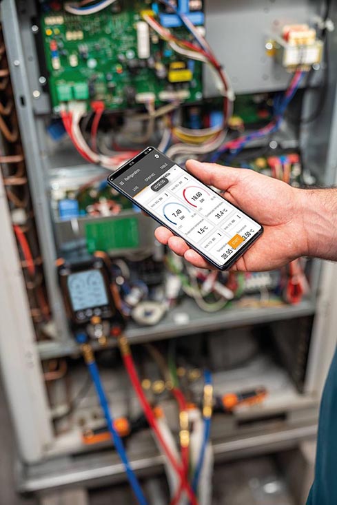 Kit Completo manifold digital Testo 550s bluetooth + dos sondas de temperatura inalámbricas, mangueras y maletín