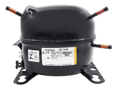 Motor compresor de heladera Embraco 1/5 R134 EMI70HER