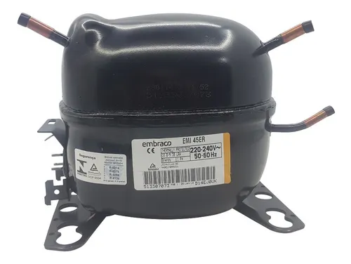 Motor compresor de heladera Embraco 1/8 hp - Gas R12 EMI45ER