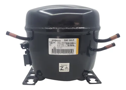 Motor compresor de heladera Embraco  1/3  hp Gas R134 EGAS100HLR
