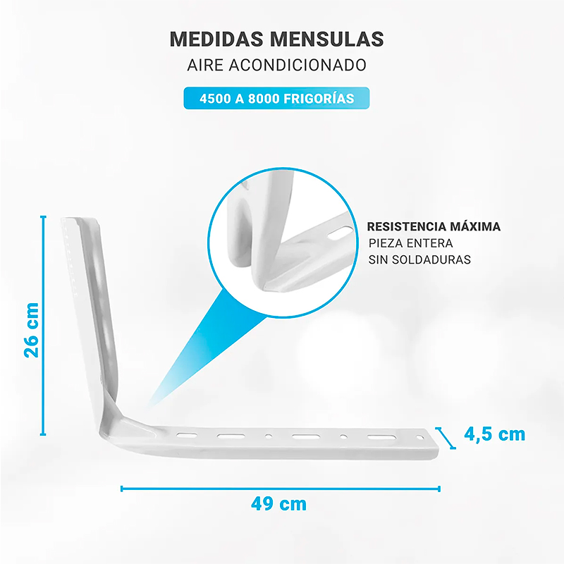 Mensula Aire Acondicionado 49cm Por Par