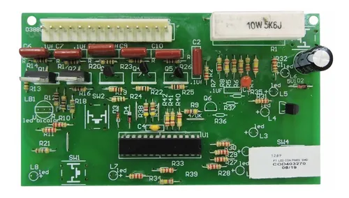 Plaqueta para lavarropas Drean Concept Electronic CDA156 con terminales pines y pulsadores bajos