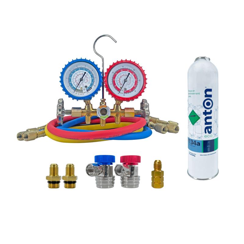 Kit Carga Aire Acondicionado Automotor R 134 Completo