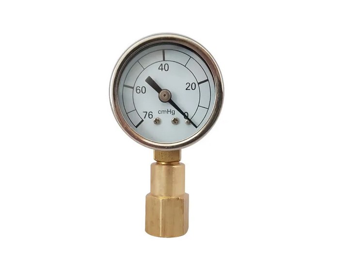 Vacuómetro con acople para bomba de vacio