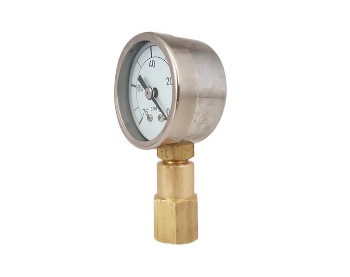 Vacuómetro con acople para bomba de vacio