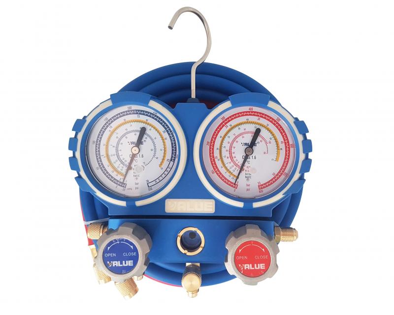 Manifold R410 R134 Value Combinado con Mangueras