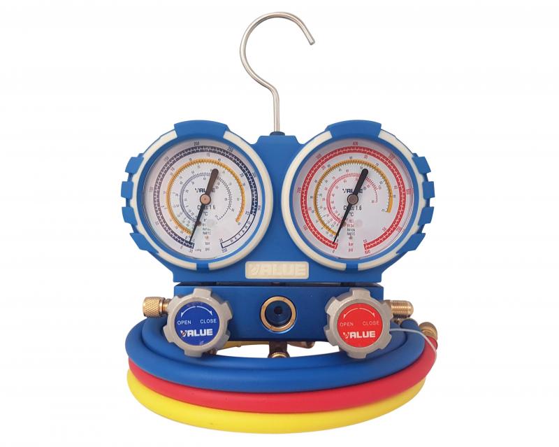 Manifold R410 R134 Value Combinado con Mangueras