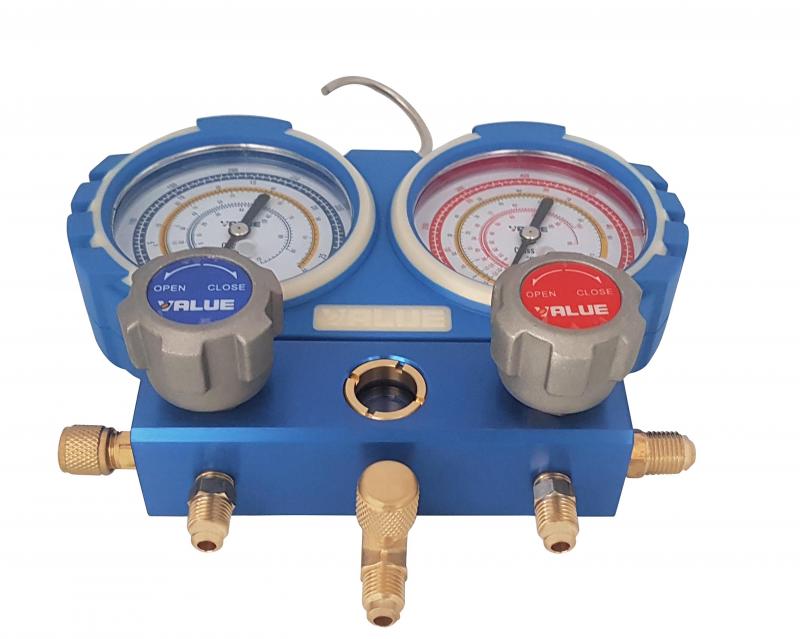 Manifold R410 R134 Value Combinado con Mangueras