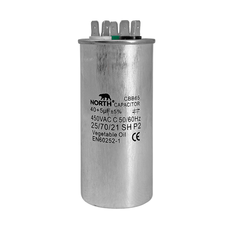Capacitor Dual 40 + 5 Mf Aire Acondicionado North 450 Vac