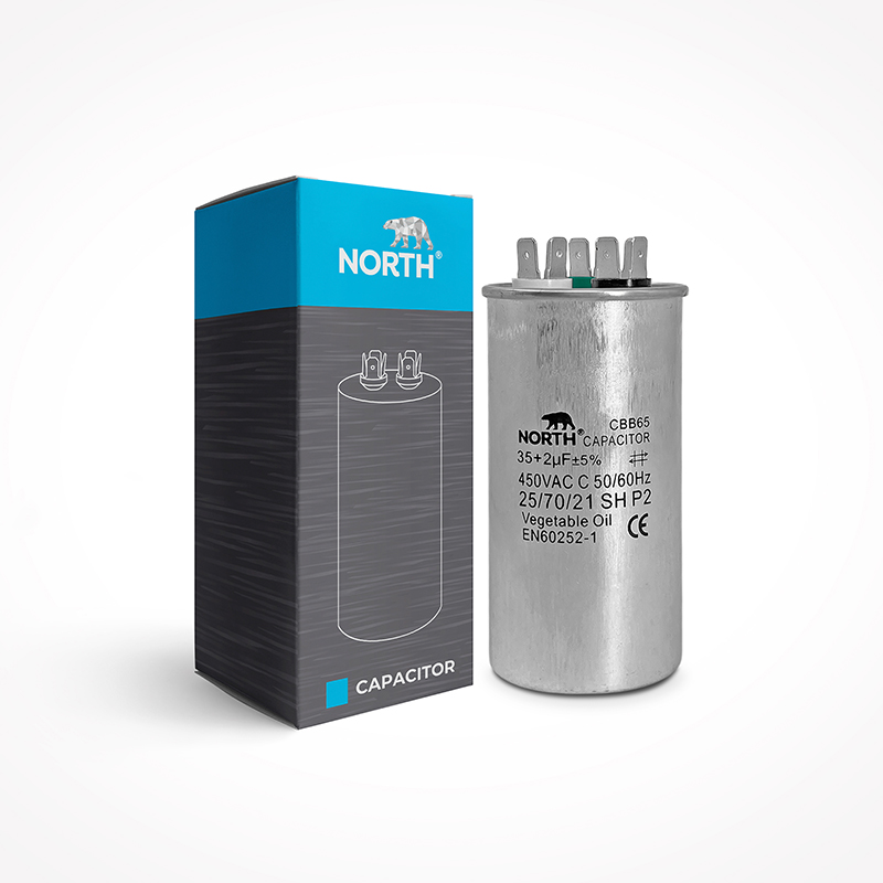 Capacitor Dual 35 + 2 Uf Aire Acondicionado Metalico North