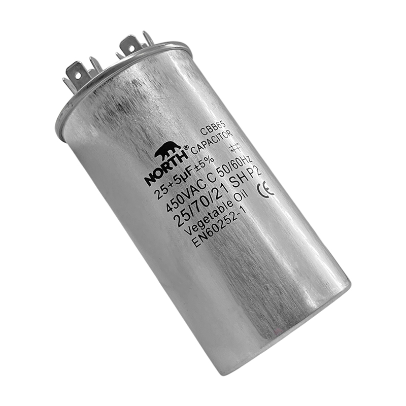 Capacitor Dual Aire Acondicionado 25+5uf 450v Metalico North