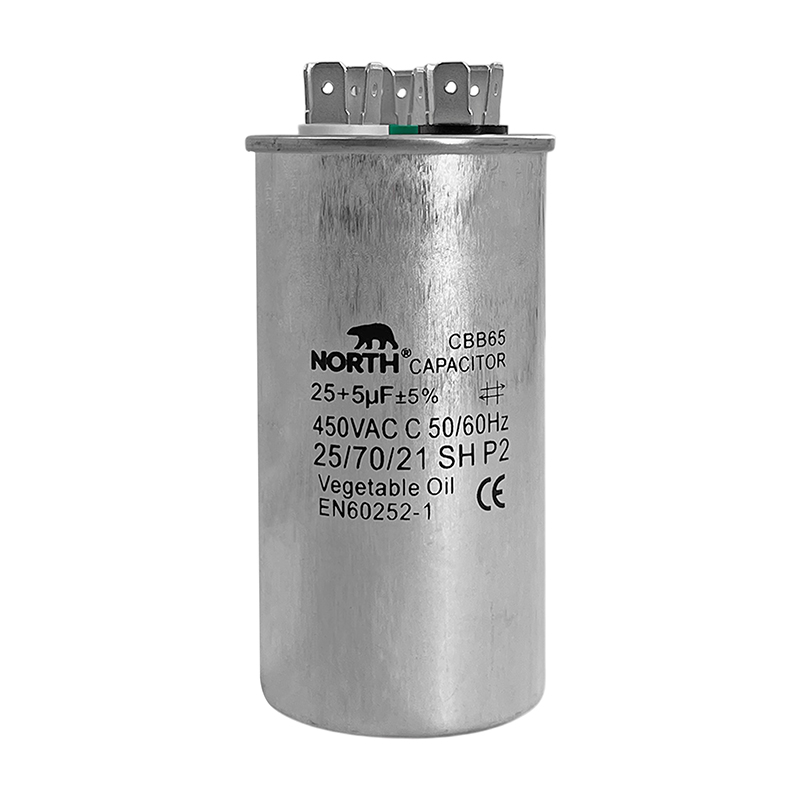 Capacitor Dual Aire Acondicionado 25+5uf 450v Metalico North