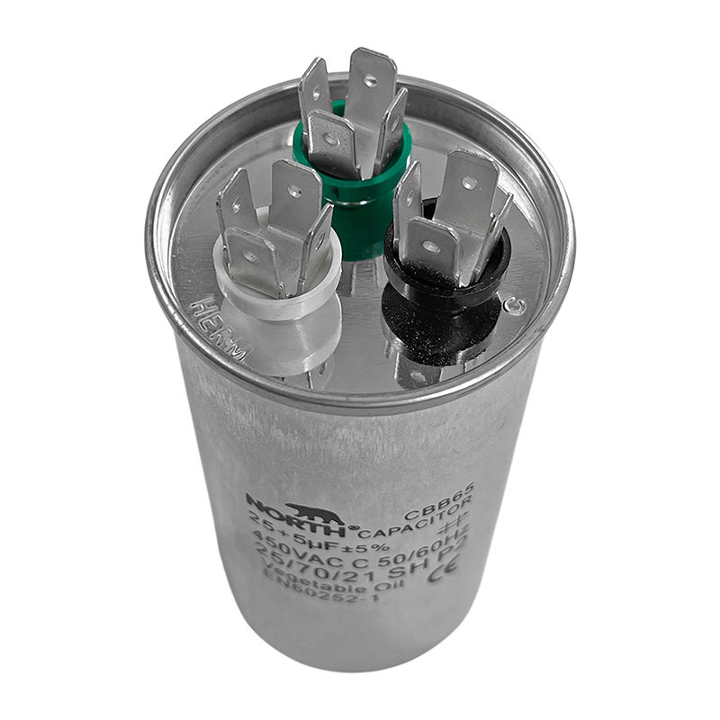 Capacitor Dual Aire Acondicionado 25+5uf 450v Metalico North
