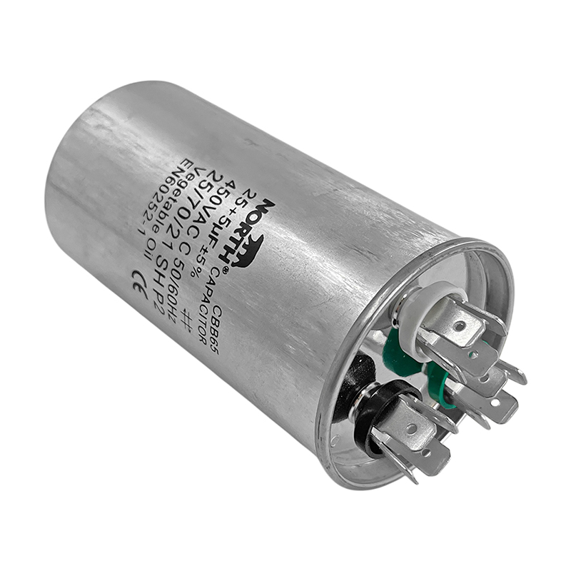 Capacitor Dual Aire Acondicionado 25+5uf 450v Metalico North