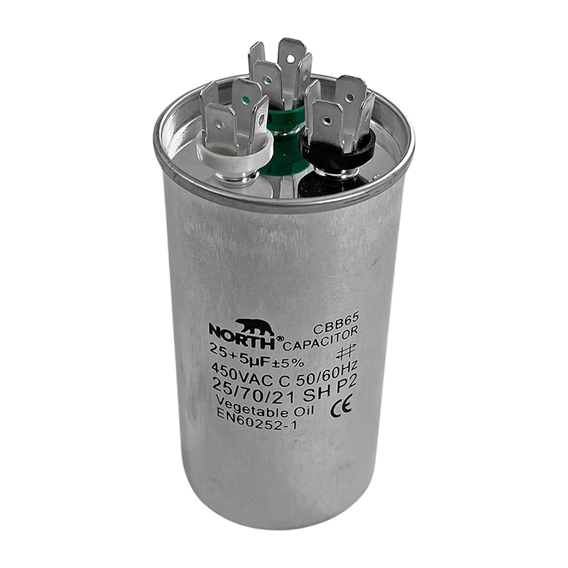 Capacitor Dual Aire Acondicionado 25+5uf 450v Metalico North