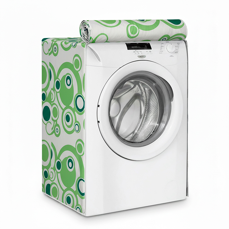 Funda para lavarropas 60x60x81 carga frontal estampada impermeable verde