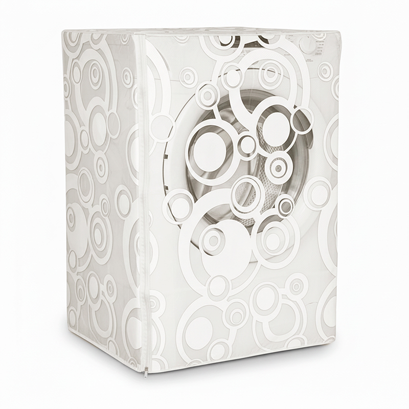 Funda para lavarropas 60x60x81 carga frontal estampada impermeable transparente Beige