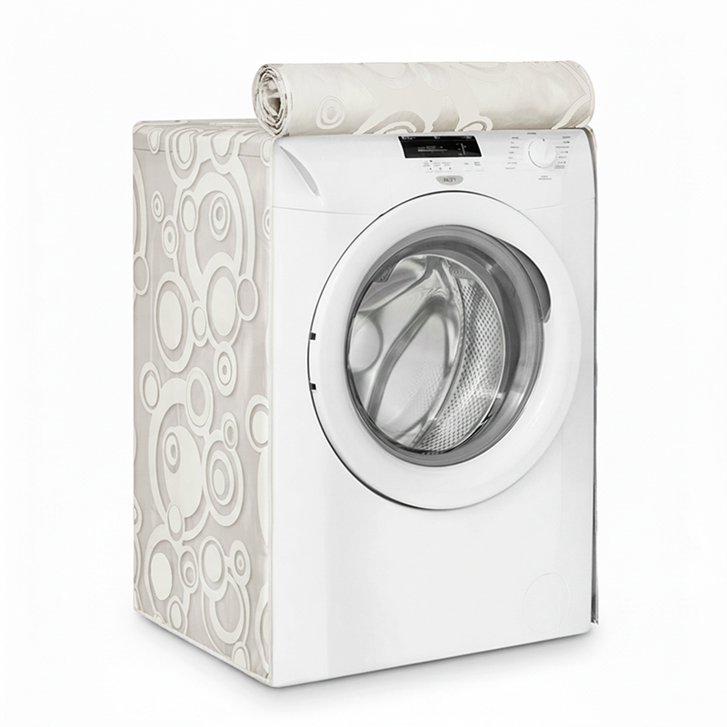 Funda para lavarropas 60x60x81 carga frontal estampada impermeable transparente Beige