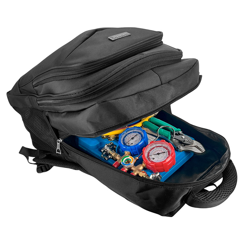 Kit Herramientas Refrigeracion Manifold Pestañadora Mochila 40 litros North