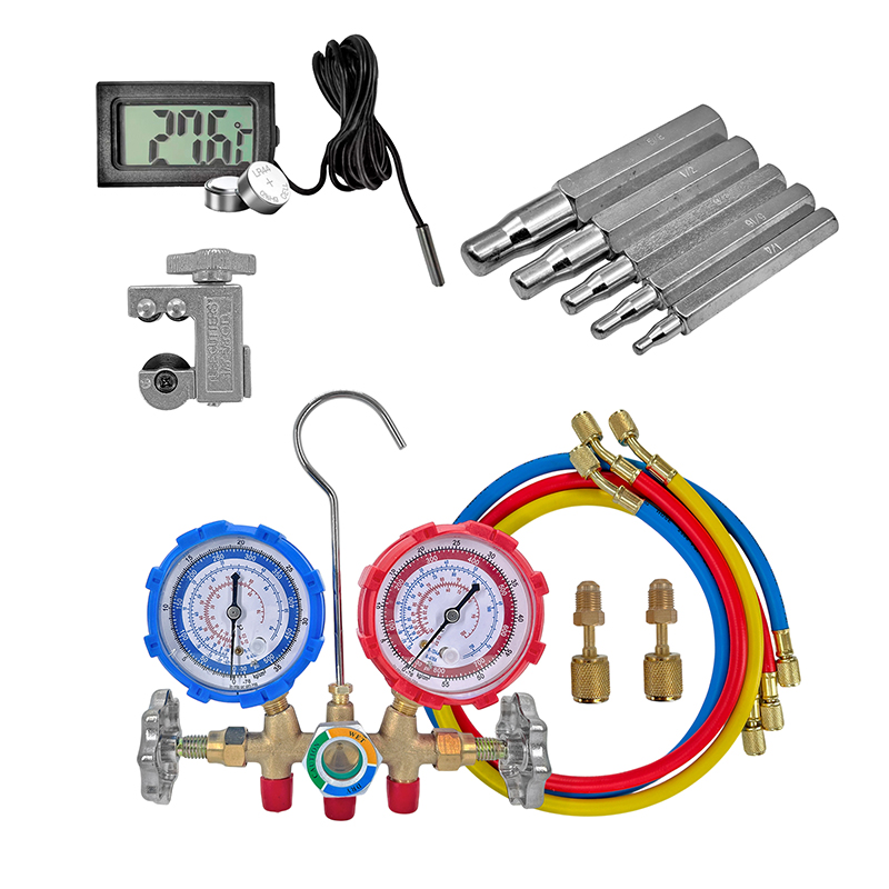 Kit Herramientas Refrigeracion Manifold Pestañadora Mochila 40 litros North