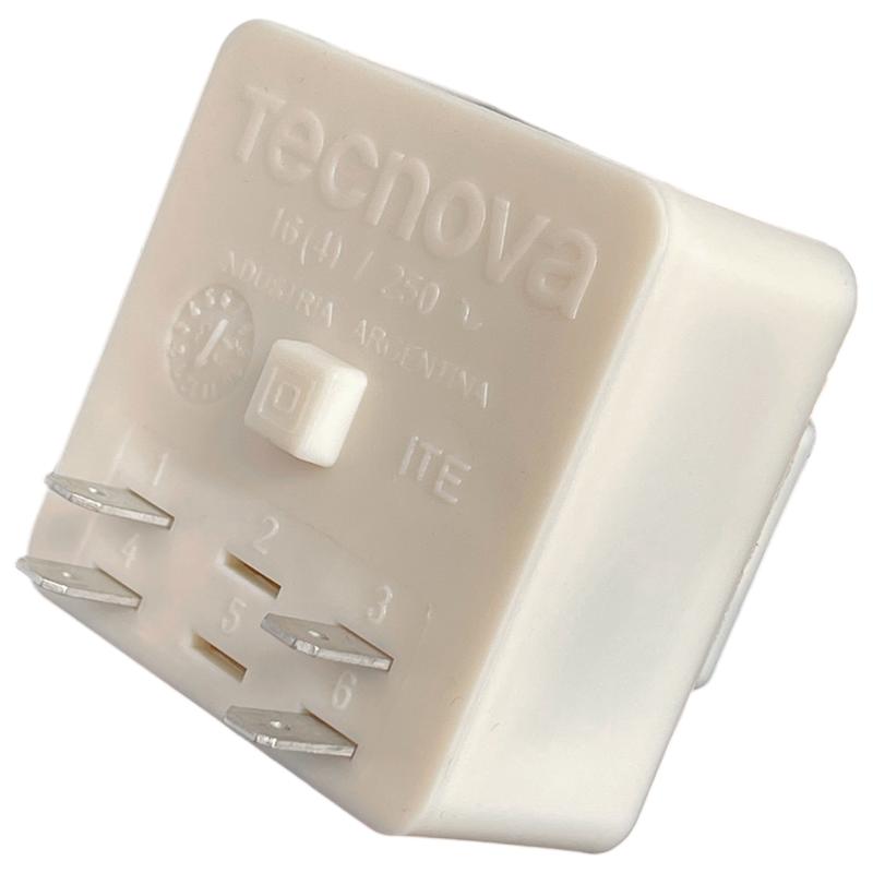 Timer Reloj Tecnova Lavarropas 4 Contactos Eje Cuadrado