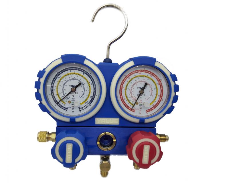 Maletín Value con manifold R22 R134 R404 R407 y mangueras