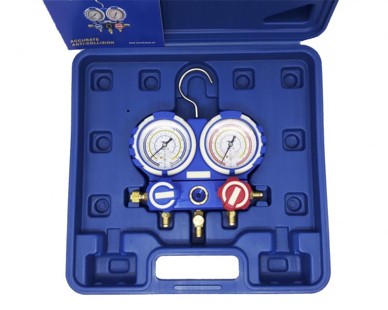 Maletín Value con manifold R22 R134 R404 R407 y mangueras