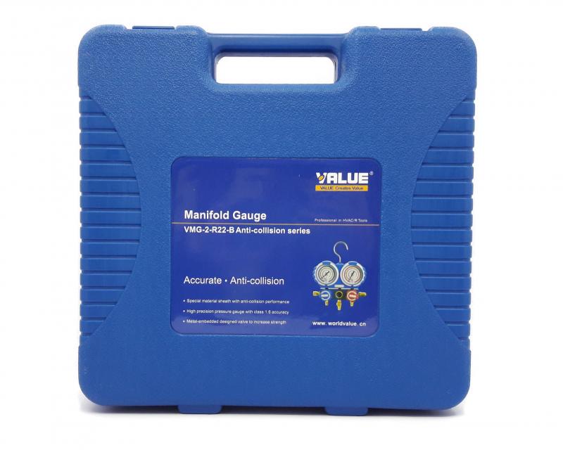 Maletín Value con manifold R22 R134 R404 R407 y mangueras