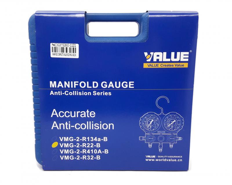 Maletín Value con manifold R22 R134 R404 R407 y mangueras