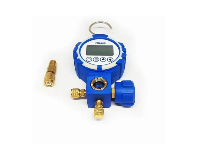 Maletín Value con manifold simple digital R410 R134 R404 R407 y mangueras