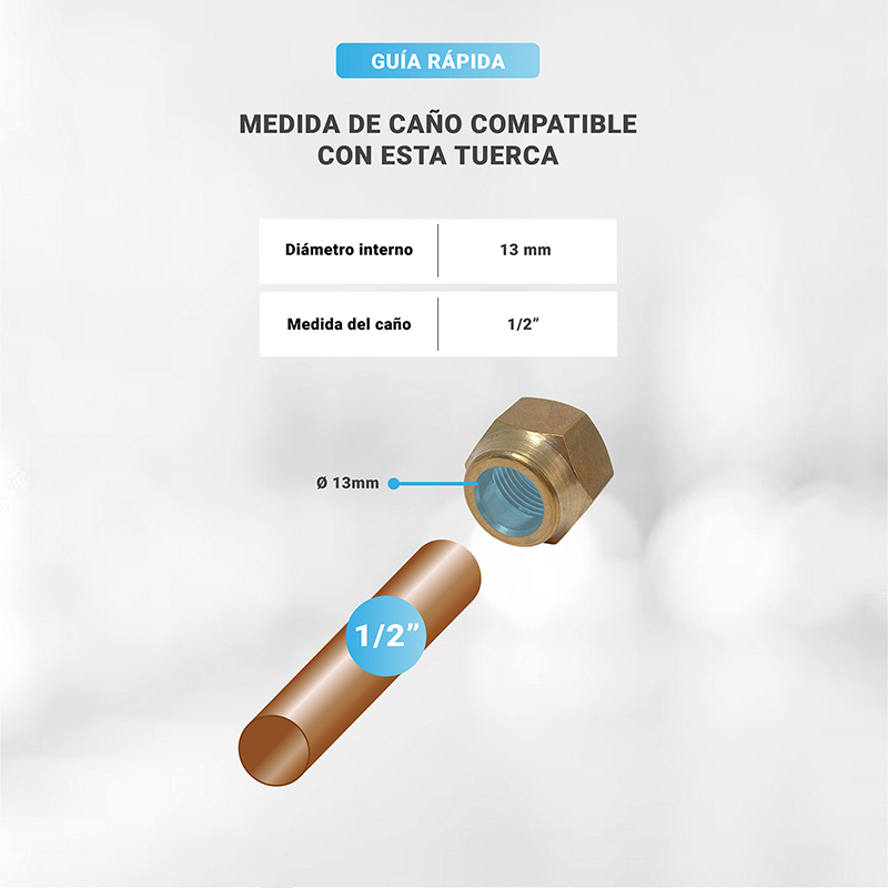 Kit Tuercas Bronce 1/4 Y 1/2 Para Aire Acondicionado Split