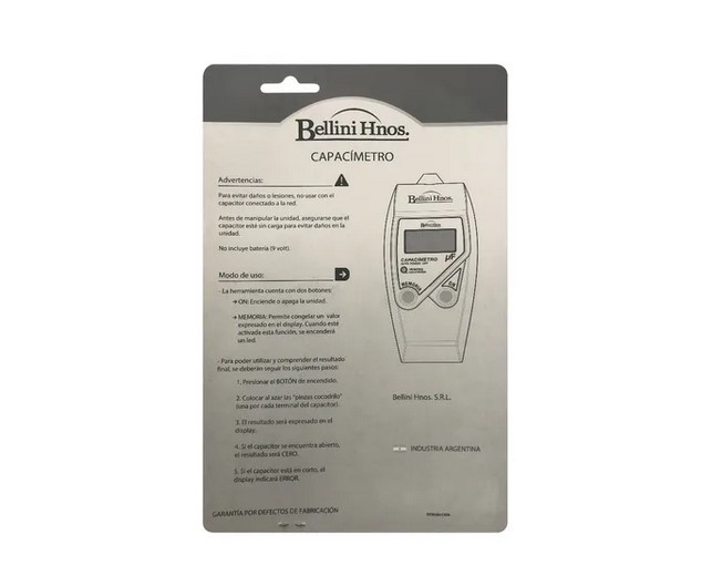 Capacímetro Digital de 1 Hasta 999 Mf