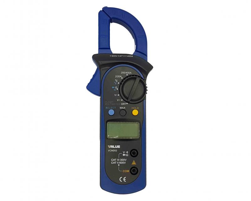 Pinza amperométrica Value con tester y termómeetro