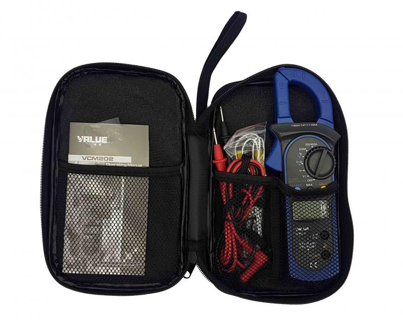 Pinza amperométrica Value con tester y termómeetro