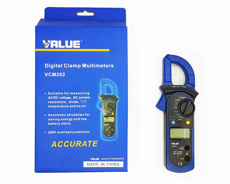 Pinza amperométrica Value con tester y termómeetro