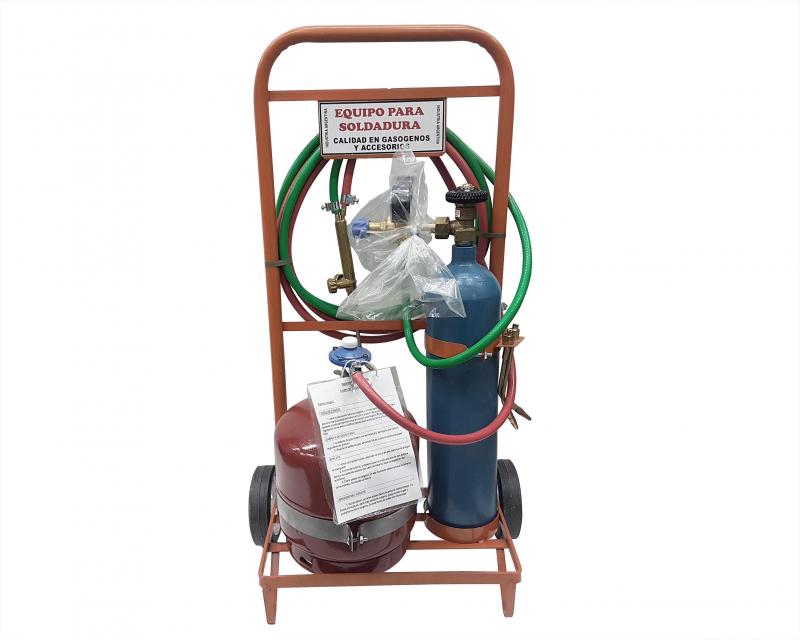 Soldadora Oxigas 3 kilos x 1/2 metro con carro con ruedas